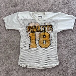 DeLONG Iowa Hawkeyes Mesh Jersey White and Gold Youth Large/ XL